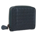 BOTTEGA VENETA INTRECCIATO Bifold Wallet Leather Blue Auth 203097-1