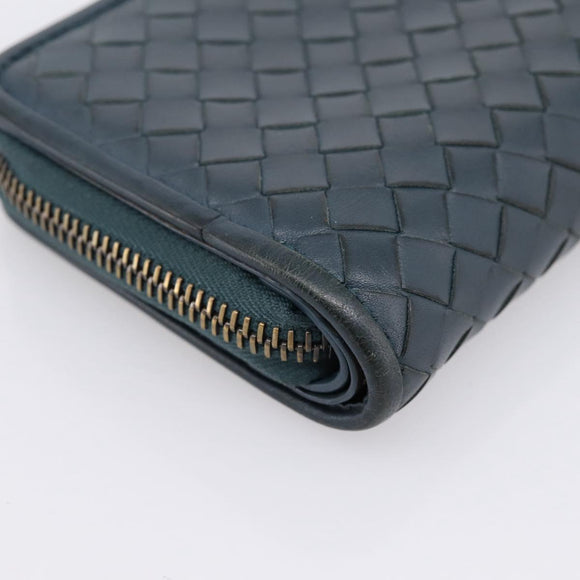 BOTTEGA VENETA INTRECCIATO Bifold Wallet Leather Blue Auth 203097