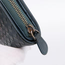 BOTTEGA VENETA INTRECCIATO Bifold Wallet Leather Blue Auth 203097-8