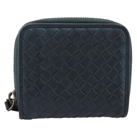 BOTTEGA VENETA INTRECCIATO Bifold Wallet Leather Blue Auth 203097