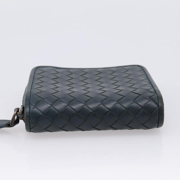 BOTTEGA VENETA INTRECCIATO Bifold Wallet Leather Blue Auth 203097