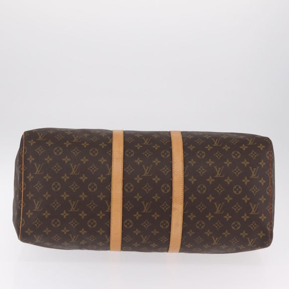 LOUIS VUITTON Monogram Keepall 55 Boston Bag M41424 LV Auth 203102A