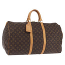 LOUIS VUITTON Monogram Keepall 55 Boston Bag M41424 LV Auth 203102A-1