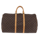 LOUIS VUITTON Monogram Keepall 55 Boston Bag M41424 LV Auth 203102A-3
