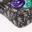 Christian Dior Trotter Canvas Safari Bag Jacquard Navy Silver Auth 203107SAM-14