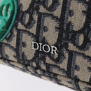Christian Dior Trotter Canvas Safari Bag Jacquard Navy Silver Auth 203107SAM-20