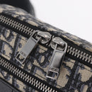 Christian Dior Trotter Canvas Safari Bag Jacquard Navy Silver Auth 203107SAM-22
