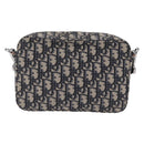 Christian Dior Trotter Canvas Safari Bag Jacquard Navy Silver Auth 203107SAM-3