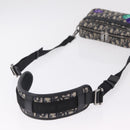 Christian Dior Trotter Canvas Safari Bag Jacquard Navy Silver Auth 203107SAM-8