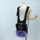 PRADA Frankenstein Backpack Nylon Black Purple Auth 203108M-34