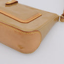 LOUIS VUITTON Vernis Mallory Square Pouch Noisette M91197 LV Auth 203117V-14
