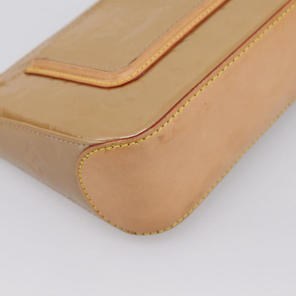LOUIS VUITTON Vernis Mallory Square Pouch Noisette M91197 LV Auth 203117V