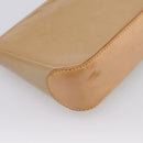 LOUIS VUITTON Vernis Mallory Square Pouch Noisette M91197 LV Auth 203117V-9