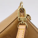 LOUIS VUITTON Vernis Mallory Square Pouch Noisette M91197 LV Auth 203117V-18