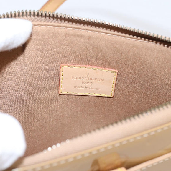 LOUIS VUITTON Vernis Mallory Square Pouch Noisette M91197 LV Auth 203117V