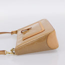 LOUIS VUITTON Vernis Mallory Square Pouch Noisette M91197 LV Auth 203117V-3