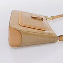 LOUIS VUITTON Vernis Mallory Square Pouch Noisette M91197 LV Auth 203117V-4