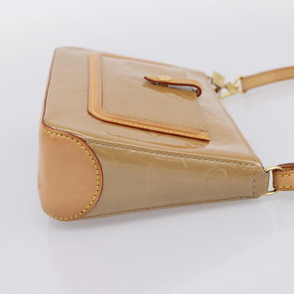 LOUIS VUITTON Vernis Mallory Square Pouch Noisette M91197 LV Auth 203117V