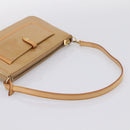 LOUIS VUITTON Vernis Mallory Square Pouch Noisette M91197 LV Auth 203117V-7