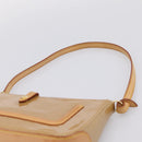 LOUIS VUITTON Vernis Mallory Square Pouch Noisette M91197 LV Auth 203117V-8