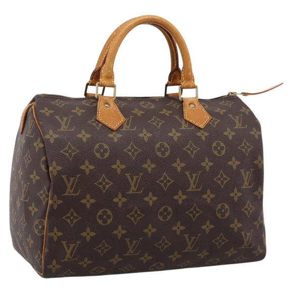 LOUIS VUITTON Monogram Speedy 30 Hand Bag M41526 LV Auth 203121