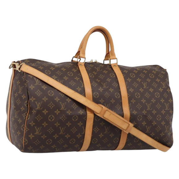 LOUIS VUITTON Monogram Keepall Bandouliere55 Boston Bag M41414 LV Auth 203124A