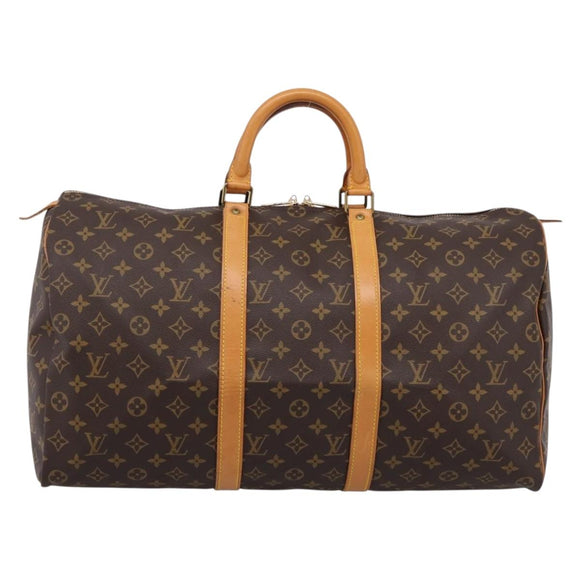 LOUIS VUITTON Monogram Keepall 50 Boston Bag M41426 LV Auth 203125V