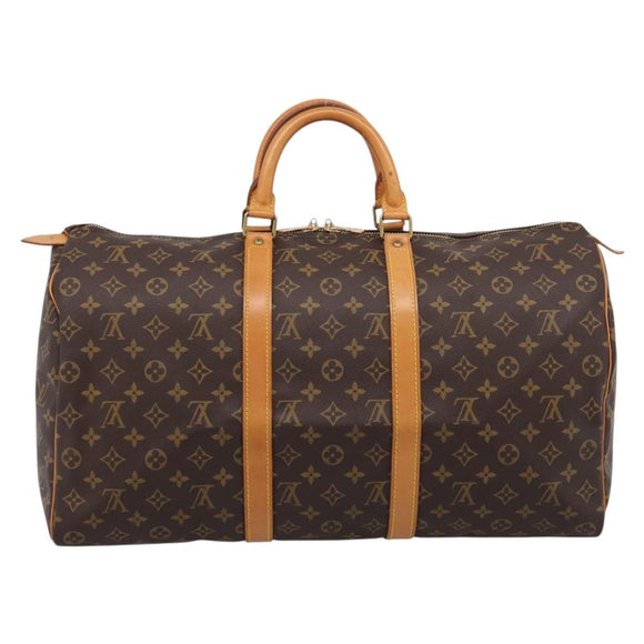 LOUIS VUITTON Monogram Keepall 50 Boston Bag M41426 LV Auth 203125V