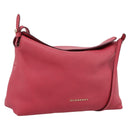 BURBERRY Shoulder Bag Leather Pink Gold Auth 203127-1
