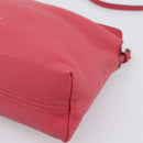 BURBERRY Shoulder Bag Leather Pink Gold Auth 203127-10