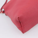 BURBERRY Shoulder Bag Leather Pink Gold Auth 203127-11