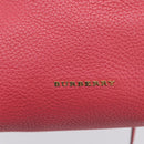 BURBERRY Shoulder Bag Leather Pink Gold Auth 203127-14