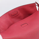 BURBERRY Shoulder Bag Leather Pink Gold Auth 203127-15