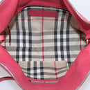 BURBERRY Shoulder Bag Leather Pink Gold Auth 203127-17