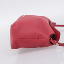BURBERRY Shoulder Bag Leather Pink Gold Auth 203127-5