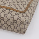 GUCCI GG Plus Supreme Web Sherry Line Tote Bag PVC Beige Gold Auth 203128-10
