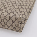 GUCCI GG Plus Supreme Web Sherry Line Tote Bag PVC Beige Gold Auth 203128-12