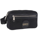 GUCCI GG Canvas Off The Grid Waist Bag Black Silver 631341 Auth 203130A-1
