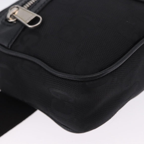 GUCCI GG Canvas Off The Grid Waist Bag Black Silver 631341 Auth 203130A