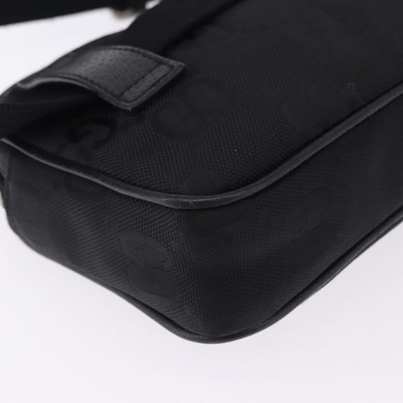 GUCCI GG Canvas Off The Grid Waist Bag Black Silver 631341 Auth 203130A