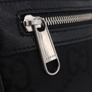 GUCCI GG Canvas Off The Grid Waist Bag Black Silver 631341 Auth 203130A-17