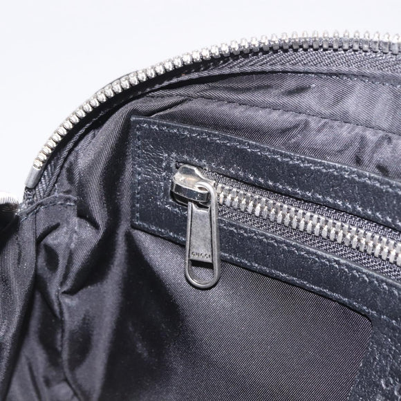 GUCCI GG Canvas Off The Grid Waist Bag Black Silver 631341 Auth 203130A