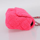 CHANEL Chain Shoulder Bag Pile Pink Silver CC Auth 203132SAM-4