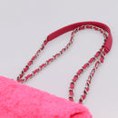 CHANEL Chain Shoulder Bag Pile Pink Silver CC Auth 203132SAM-8