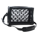 LOUIS VUITTON Monogram Mesh Soft Trunk Shoulder Bag Black M53964 LV Auth 203133M-1