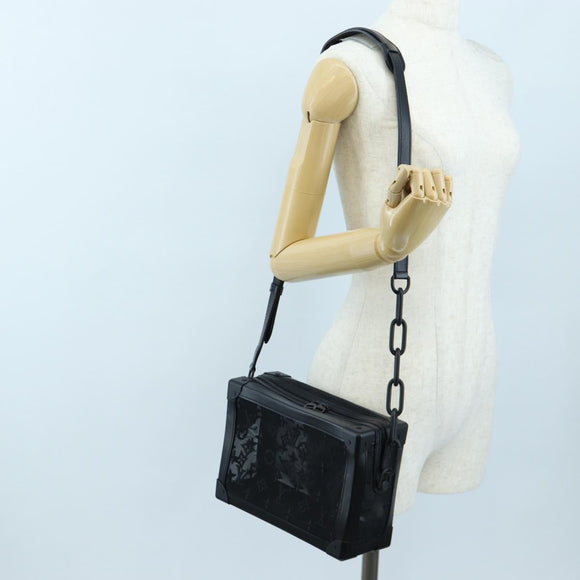 LOUIS VUITTON Monogram Mesh Soft Trunk Shoulder Bag Black M53964 LV Auth 203133M