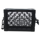 LOUIS VUITTON Monogram Mesh Soft Trunk Shoulder Bag Black M53964 LV Auth 203133M-2
