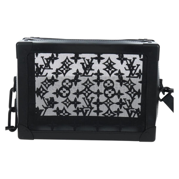 LOUIS VUITTON Monogram Mesh Soft Trunk Shoulder Bag Black M53964 LV Auth 203133M