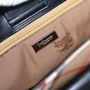 Burberrys Nova Check Shoulder Bag Canvas Beige Silver Auth 203137V-14