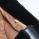 Burberrys Nova Check Shoulder Bag Canvas Beige Silver Auth 203137V-18